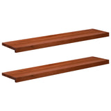 Window Sills 2 pcs Brown 120 x 25 x 2 cm Solid Beech Wood 42048268