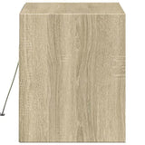 TV Wall Cabinet with LED Lights Sonoma Oak 80x31x35 cm 852357