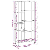 Book Shelf 80x30x180 cm Steel and Engineered Wood 336359