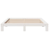 Bed Frame without Mattress White 200x200 cm Solid Wood Pine 3308727