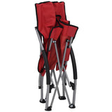 Folding Chairs 2 pcs Red Fabric 312490
