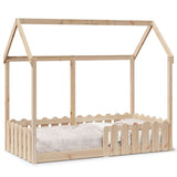 Kids' House Bed Frame without Mattress 80x160 cm Solid Wood Pine 850695