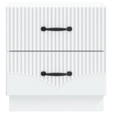 Bedside Cabinet 2 pcs White 43 x 34.5 x 44.5 cm Engineered Wood 895216