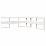 Bookcase Bed without Mattress White 200x200 cm Solid Wood Pine 3324306
