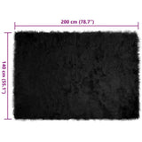 Faux Sheepskin Rug TAFALLA Black 140 x 200 cm Polyester 42021571