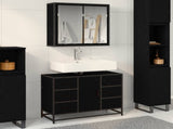 Bathroom Furniture Set 2 pcs Black Oak Engineered Wood 3402431
