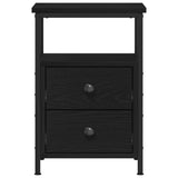 Bedside Cabinets 2 pcs Black Oak 34x35.5x50 cm Engineered Wood 862138