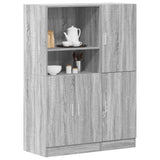 ZNTS 2 Piece Kitchen Cabinet Set Grey Sonoma Engineered Wood 3324147