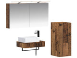 Bathroom Cabinet Set 4 pcs Old Wood Engineered Wood 3407389