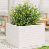 Garden Planter White 70x70x46 cm Solid Wood Pine 3282415