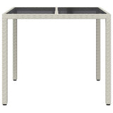 Garden Table White 90 x 90 x 75 cm Poly Rattan 362535