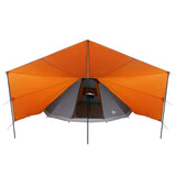 Tipi Tent with Roof Grey and Orange 510 x 690 x 330 cm Taffeta 42000986