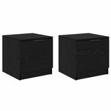 Bed Cabinet 2 pcs Black Oak 40 x 39 x 40cm Engineered Wood 880500