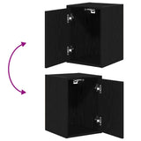 ZNTS Garage Cabinets 2 pcs Black Engineered Wood 3328315