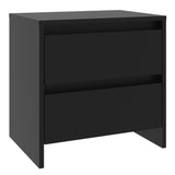 Bedside Cabinets 2 pcs Black 45x34.5x44.5 cm Engineered Wood 809848