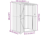 Garden Sheds Brown 103 x 86 x 200 cm Metal 42011296
