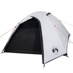 ZNTS Camping Tent Dome 4-Person White Blackout Fabric Waterproof 94338