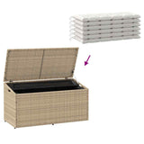 Garden Storage Box Beige 110x50x58 cm Poly Rattan 4104072