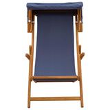 Deck Chair 2 pcs 3 Position Solid Eucalyptus Wood Blue 3407808