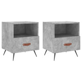 Bedside Cabinets 2 pcs Concrete Grey 40x35x47.5 cm Engineered Wood 827381