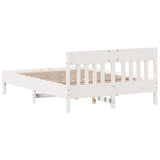 Bed Frame without Mattress White 120x190 cm Small Double Solid Wood Pine 842671