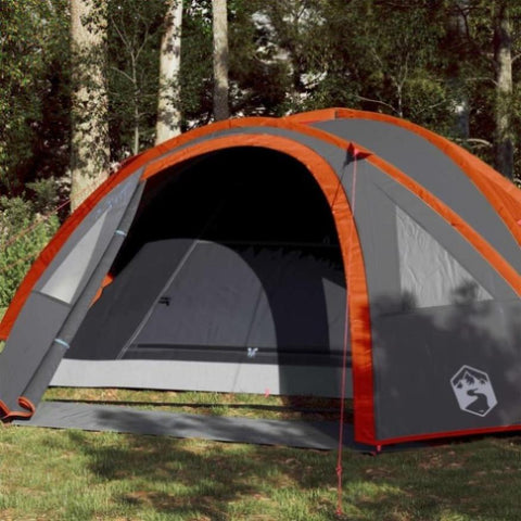 ZNTS Camping Tent Dome 4-Person Orange Waterproof 94351