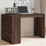 Office Desk Brown Oak 123.5x73.5x75 cm Engineered Wood 847988