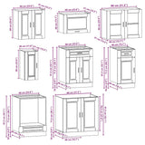 8 Piece Kitchen Cabinet Set Kalmar Grey Sonoma Engineered Wood 3314847