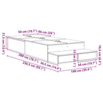 Storage Bed Frame with Drawer Sonoma Oak 236.5 x 100 x 31.5 cm 3335615