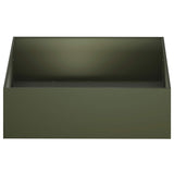 Garden Planter Olive Green 100 x 100 x 30 cm Cold-rolled Steel 8005084