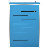 Triple Wheelie Bin Shed 207x77.5x112.5 cm Stainless Steel 149568