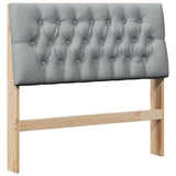 Upholstered Headboard Light Grey 100 cm Solid Pine Wood 879354