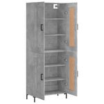 Highboard Concrete Grey 69.5x34x180 cm Engineered Wood 3199685