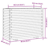Garden Planter Wax Brown 90x40x72 cm Solid Wood Pine 3282636