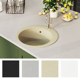 Granite Kitchen Sink Single Basin Round Beige 144864