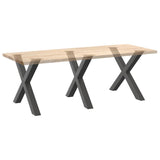 ZNTS Dining Table Legs X-Shaped 3 pcs Anthracite 90x cm Steel 4012998