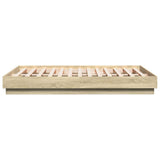 Bed Frame Sonoma oak Engineered wood Double Durable Bed Frame 3209879