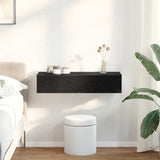 Wall Shelf with Drawers Black 80x33x17 cm Engineered Wood 859978