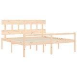 Senior Bed without Mattress 200x200 cm Solid Wood 3195436