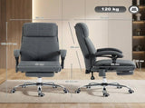 High Back Vibration Massage Office Chair with Footrest, Heated, Grey T3398P552499