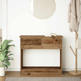 Console Table with Drawers Old Wood 85.5x38.5x74.5 cm 861398
