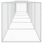 Chicken Cage with Roof Light Grey 603x98x90 cm Galvanised Steel 3189046