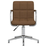 Swivel Office Chair Brown Fabric 334732