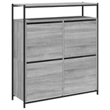 Shoe Cabinet with 4 Flip-Drawers Grey Sonoma 100x34x112 cm 3214416
