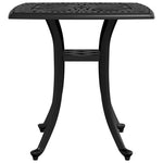 ZNTS Garden Table Black 53x53x53 cm Cast Aluminium 4002816