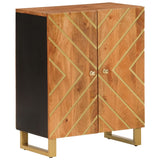 Side Cabinets 3 pcs Brown and Black 60x33.5x75 cm Solid Wood Mango 3206282