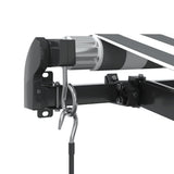 Manual Retractable Awning Anthracite and White 500x350 cm 3215816
