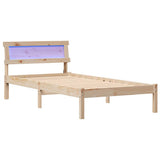 Bed Frame with Headboard Brown 90 x 190 cm Solid Pine Wood 872842