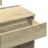 Dressing Table with LED Sonoma Oak 100x40x130 cm 848194