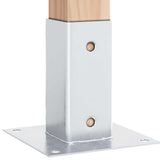 Post Bases Square 12 pcs Silver 61x61 mm Galvanised Steel 42000005
